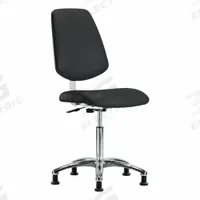 Cleanroom Task Chair: Vinyl, Armless, Ht Range 21 1/2 in to 29 in, 18 1/2 in Seat Wd, 17 in Seat Dp (MPN BR-CLR-VMBCH-MB-CR-NF-RG-8540). Key specifications — Foot Support: No; Base Material: Aluminum; Brand: APPROVED VENDOR; Product Type: Cleanroom Task Chair; Cleanroom Class: ISO 4; ESD-Safe: Not ESD Safe.