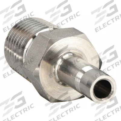 PARKER Compression Fitting Adapter: 3/8 in OD x 3/8 in Pipe Fitting Size - Double-Ferrule Stainless Steel Fittings