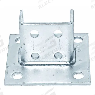VAST Strut Channel Fitting: 1 5/8 in x 3 1/4 in For Strut Channel Size, Electroplated - Post Bases for Double Channels