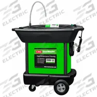 SMARTWASHER Parts Washer: For Water-Based (Microbial) Solution Base Type, Plastic, 105°F Min Op Temp (MPN 14162). Key specifications — Voltage: 110V; Brand: SMARTWASHER; Series: SW-37 Heavyeight; Includes: -; Standards: CE Certified; Cleaning Method: Manual; Tank Material: Plastic; Work Lighting: No Light Included.