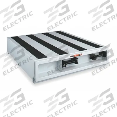 CRESCENT JOBOX Truck or Van Door Storage Tray: Steel, 9 in Ht, 36 in Wd, 48 in Dp, 3 Drawers - Steel Bed-Mount Storage Drawers