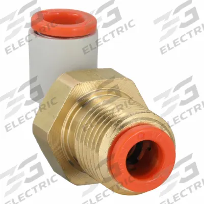 SMC Push-Fit Elbow Fitting: 12 mm OD x 12 mm OD Size, Push-to-Connect x Push-to-Connect - Polybutylene & Brass Tube Fittings