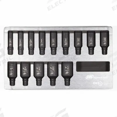 INGERSOLL RAND Impact Socket Set: Small Set (0-50 pieces) Set Size, 14 Pieces, (14) 6-Points - Insider & DXS Socket Sets