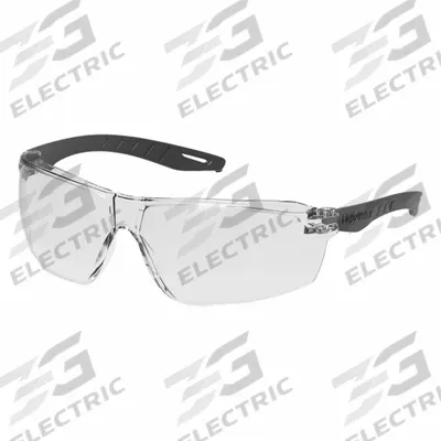 HEXARMOR Safety Glasses: Clear Lens, Frameless, Anti-Fog, Dielectric, Gray Frame - Basic-Fit Visitor Safety Glasses