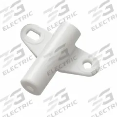 BANSBACH Gas Spring Bracket: Polyacetal, 12.7 mm Overall Ht, 44.45 mm Overall Wd (MPN OP-200-01 (W)). Key specifications — Brand: BANSBACH; Material: Polyacetal.
