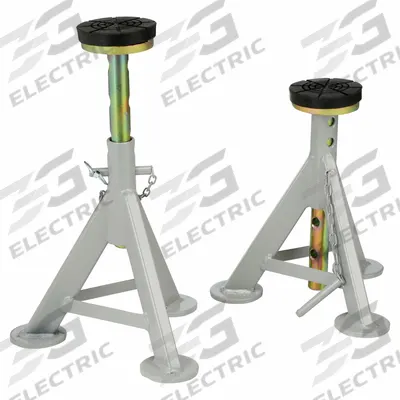 AME Jack Stand: Pin Adjustment, 6 ton Load Capacity, 21 1/2 in Max Extended Ht - Light-Duty Jack Stands
