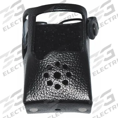 MOTOROLA Case with Fixed Belt Loop: Fits Motorola, For EVX-S24 Series, Black, Hard Leather - Motorola-Compatible Carrying Accessories