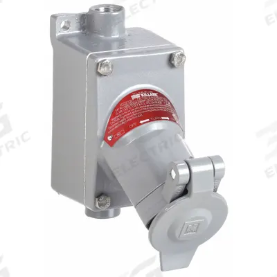 HUBBELL Receptacle: Single, 1 Gang, 5-20R, 125V AC, 20 A, 2 Pole - One-Gang Receptacles