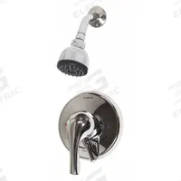 SYMMONS Shower Faucet: Origins, 2.5 gpm Fixed Showerhead Flow Rate, Plastic, Polished Chrome Finish (MPN S-9601-XPLR). Key specifications — Showerhead Material: Plastic; Series: Origins.