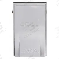 BELL Weatherproof Cover: Die-Cast Zinc, Outdoor Receptacles, 1 Gangs, 4 1/2 in Overall Ht, 3R, Gray (MPN 5027-0). Key specifications — Brand: BELL; Color: Gray; Compatible with Product Type: Outdoor Receptacles; Mounting Orientation: Vertical.