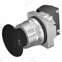 SIEMENS Mushroom Head Push Button: Non-Illuminated, Mushroom Head Profile, Non-Metallic, 30 mm (MPN 52PM9W1A). Key specifications — Brand: SIEMENS; Action: Momentary; Series: Class 52; Terminal Connection: Pressure Plate; Push Button Material Type: Non-Metallic.