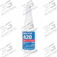 LOCTITE Instant Adhesive: 420, Plastics, 1 fl oz, Bottle, Clear, Thin Liquid, 50 g/L and Under (MPN 135455). Key specifications — Series: 420; Standards: 29 CFR 1910.1200; Primary Applications: Plastics; Materials Bonded: Plastic; Brand: LOCTITE; Secondary Compatible Materials: Rubber.
