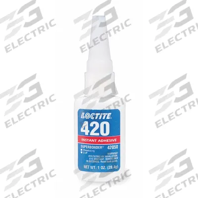 LOCTITE Instant Adhesive: 420, Plastics, 1 fl oz, Bottle, Clear, Thin Liquid - Instant Adhesives for Plastics