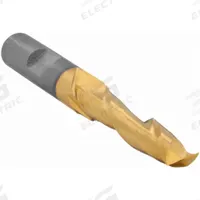 CLEVELAND Square End Mill: High Speed Steel, TiN Coated, 2 Flute, 3/8" Mill Dia, 1-1/2" LOC (MPN C39084)