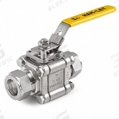 HAM-LET Manual Two-Way Ball Valve: 1 in, Stainless Steel, Straight - Straight-Body Stainless Steel Ball Valves