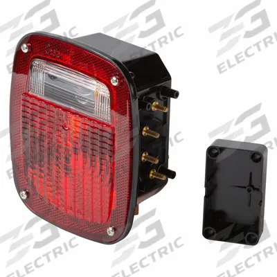 GROTE Stop/Turn/Tail Light: Incandescent, Stop, Turn, and Tail Combo Light, Clear/Red - Stop, Turn & Tail Combination Lights