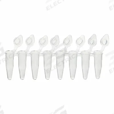 GLOBE SCIENTIFIC Test Tube: Test Tube, Polypropylene, 0.2 mL Capacity - mL, Colorless - Plastic Test Tubes