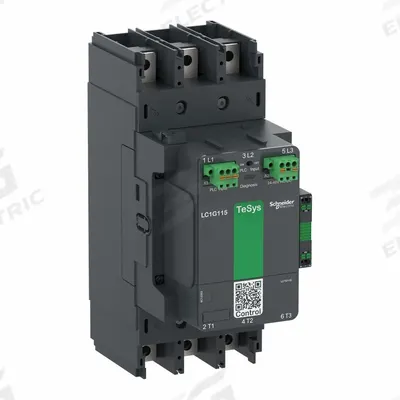 SCHNEIDER Contactor: 3 Poles, 3NO Contacts, 185 A - Non-Reversing IEC Contactors