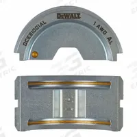 DEWALT Die Set: For DCE310, U-Die, #1 AWG Aluminum U-Die (MPN DCE31001AL). Key specifications — attr534228: U-Die; attr534229: DCE310; attr551983: Die Set; attr551985: #1 AWG Aluminum U-Die.