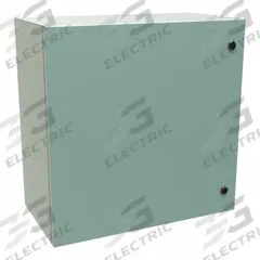 HAMMOND Electrical Enclosure: Steel, 24 in x 24 in x 12 in, NEMA 12/3R/4, Solid Cover, Hinged (MPN EN4SD242412GY). Key specifications — Closure Method: 1/4-Turn Latch; Brand: HAMMOND; Knockouts: Not Included.