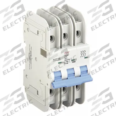 Dayton Miniature Circuit Breaker: 10 A Amps, 10kA at 480V AC - B-Curve, 3-Pole UL489 DIN Rail-Mount Miniature Circuit Breakers