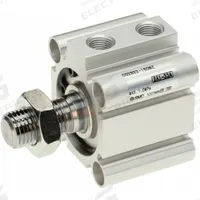 SMC Compact Cylinder: 32 mm Bore Dia, 15 mm Stroke Lg, Through Hole Mounting, Aluminum, 1/8 in BSPT (MPN CQ2B32-15DMZ-XB6). Key specifications — attr946022: Through Hole; attr946024: Single Rod; attr946038: CQ2; attr1123057: Rotating Rod; attr945997: SMC.