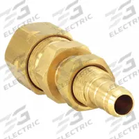 PARKER Compression Fitting Union: 3/8 in OD x 3/8 in OD Fitting Size, Barbed x Compression, Brass (MPN 22CABH-6-6). Key specifications — Brand: PARKER.