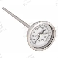 APPROVED VENDOR Dial Thermometer: 50°F to 550°F, 6 in Stem Lg, 2 in Dial Dia (MPN 1NFX4). Key specifications — Accuracy: ±1.5 % Below 150 °F; Brand: APPROVED VENDOR.