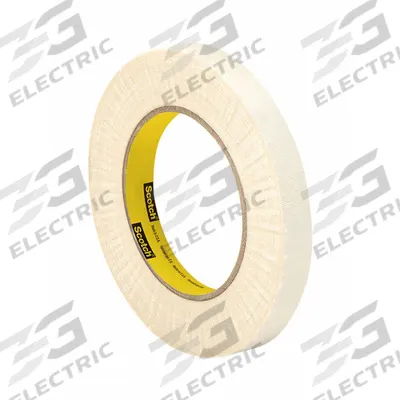3M Electrical Tape: 1 in Wd, 60 yd Lg, 5 mil Thick, Fiberglass Cloth, Rubber - Abrasion-Resistant Electrical Tape