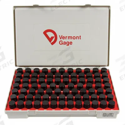 VERMONT GAGE Black Oxide-Coated Pin Gauge Set: Go (Plus), 0.917 in to 1 in - Go (Plus) Pin Gauge Sets - Black Oxide Finish