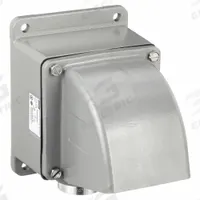 HUBBELL Back Box: For UL 1686 Pin & Sleeve Devices, 60 A_100 A, 1.5 in, Dead End Hub, 15° (MPN MB601003W). Key specifications — Brand: HUBBELL; Material: Aluminum.