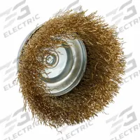 APPROVED VENDOR Cup Brush: Crimped Brass, 2 3/4 in Brush Dia, 1/4 in Shank, 0.012 in Fill Dia (MPN 66254443238). Key specifications — attr976274: APPROVED VENDOR.