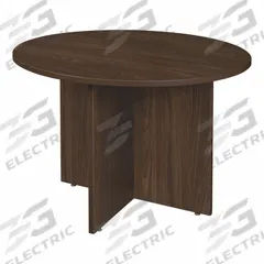 REGENCY Conference Table: Round, Laminate/Melamine, Neo Walnut, 29 in Overall Ht, 42 in Overall Dia (MPN LCTR42NW). Key specifications — attr987891: Column with Base; attr987894: Laminate; attr987867: PVC; attr987857: REGENCY; attr987872: Laminate.