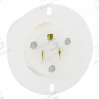 LEVITON Straight Blade Receptacle: Single, 5-15, White, 125V AC, 15 A, 2 Pole / 3 Wire (MPN 5279-C)