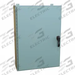 HAMMOND Enclosure: Steel, 42 in x 30 in x 10 in, NEMA 12/13/3R/4, Solid Cover, Hinged (MPN HW423010GYHK). Key specifications — Closure Method: Handle; Brand: HAMMOND; Knockouts: Not Included.