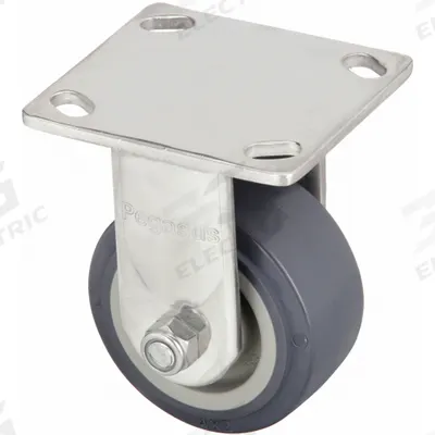APPROVED VENDOR Plate Caster: Corrosion-Resistant, Rigid, Polyurethane, 4 in Wheel Dia - Corrosion-Resistant Plate Casters