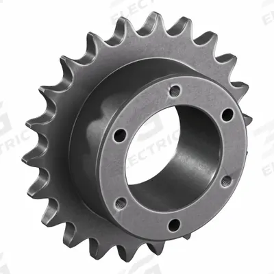TRITAN Bushed Roller Chain Sprocket: For 80 Chain, 22 Teeth, 7.027 in Pitch Dia - Size 80 Bushed-Bore Roller Chain Sprockets