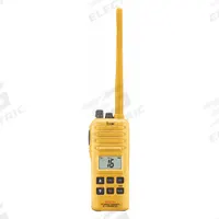 ICOM Handheld Two Way Radios: VHF, Analog, 2 W, 7 Channels, Numeric, IPX7, Yellow, GM1600, 8 hr (MPN GM1600DU 71 USA). Key specifications — Radio Application: Marine; Product Type: Handheld Two Way Radios; Features: GMDSS Radio; Bluetooth: No; IP Rating: IPX7; Manufacturer Part Number: GM1600DU 71 USA; Brand: ICOM; Standards: TIA/EIA-603.