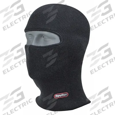 REFRIGIWEAR Balaclava: Open-Hole Face Mask, Black, Universal, Balaclava, Acrylic - Balaclavas