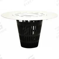 DANCO Cover: Plastic/Stainless Steel, Matte, 4 1/4 in Overall Dia, 2 1/2 in Overall Ht, Snap-In (MPN 9D00010533). Key specifications — Color: White; Includes: Extra Basket; Connection Type: Snap-In; Material: Stainless Steel.
