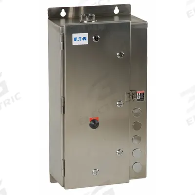 EATON NEMA Magnetic Motor Starter: Non-Reversing, 3 Poles, NEMA Size 1, 27 A - Enclosed Non-Reversing Starters with Electronic Overloads
