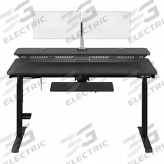 VERSADESK Electric Sit-Stand Desk: Black, Wood, 72 in Overall Wd, 30 in Overall Dp, Laminate/Steel (MPN VT1377230-01-01). Key specifications — attr989930: Black; attr989931: Steel; attr989903: VERSADESK; attr989914: Black; attr989916: Wood.