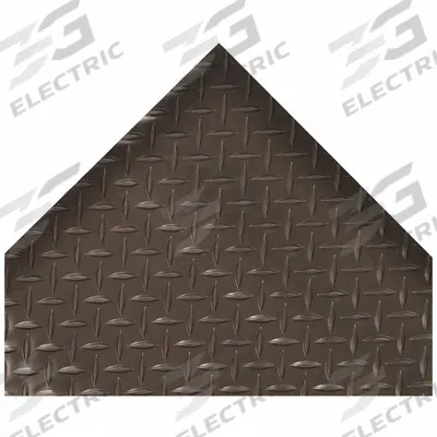 NOTRAX Runner: Traction Mat, 2 ft x 75 ft, 2 ft Wd, 75 ft Lg, 5/32 in Thick, Diamond Plate - Diamond Plate Pattern Traction Mat