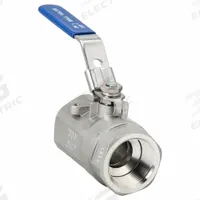APPROVED VENDOR Manual Two-Way Ball Valve: 1 1/4 in, 316 Stainless Steel, Straight Valve Body, PTFE (MPN 06Q221N06114). Key specifications — Brand: APPROVED VENDOR; Handle: Locking Lever.