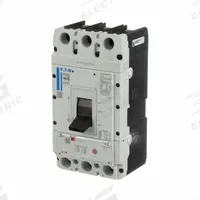 EATON Molded Case Circuit Breaker: 600 A Amps, 65kA at 480V AC, Instantaneous, ABC, Line/Load Lug (MPN PDG33M0600MSAJ). Key specifications — Series: PD Series; Max. AIR Rating: 65kA at 480V AC; Instantaneous Trip: Instantaneous; Phase Connection: ABC; Terminal Connection: Line/Load Lug; Frame Size: 3.