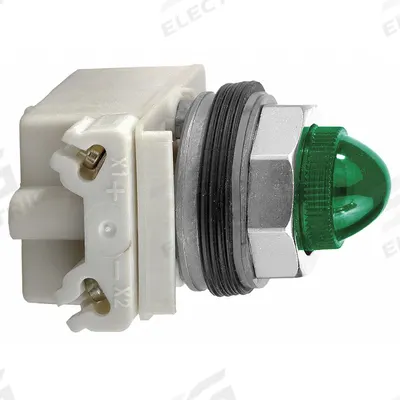 SCHNEIDER Illuminated Push Button: Illuminated, Flush Profile, Non-Metallic, 30 mm - Illuminated Flush-Mount Push Buttons