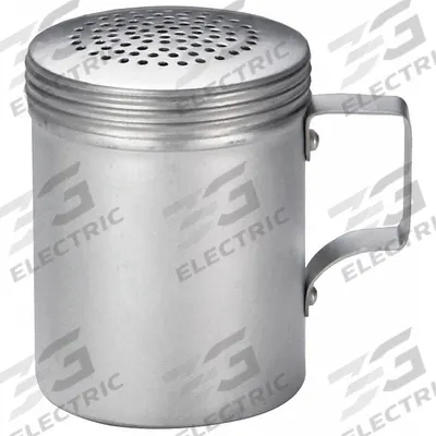 TABLECRAFT PRODUCTS Dredge: For Salt/Sugar Food Type, 10 oz Capacity, Aluminum Body - Shakers with Handles & Tops