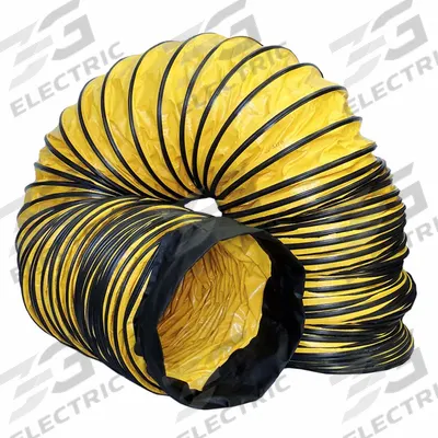 AMERIC Ventilation Duct: 8 in Dia, 15 ft Lg, For Use With VAF1500A, Yellow - Ducts for Confined Spaces