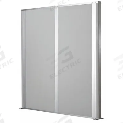 PORTA-KING Partition Wall: 8 ft x 8 ft, Vinyl, Gray - Vinyl-Covered Partition Walls