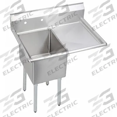 ELKAY Kitchen Sink: 1 Bowls, 43 3/4 in Overall Ht, 36 1/2 in Overall Lg - One-Bowl Freestanding Kitchen & Bar Sinks without Faucets